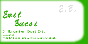 emil bucsi business card